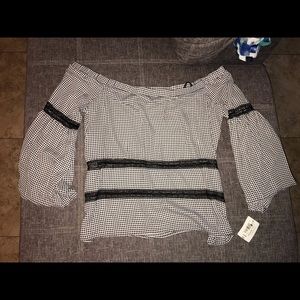 !NEW! Off the Shoulder Blouse w/ Lace Detailing